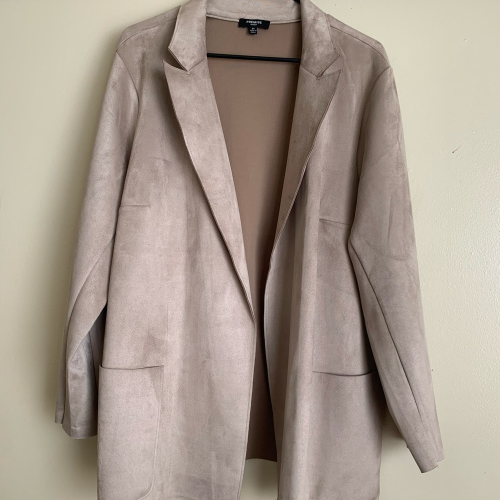 Faux Suede Leather Jacket